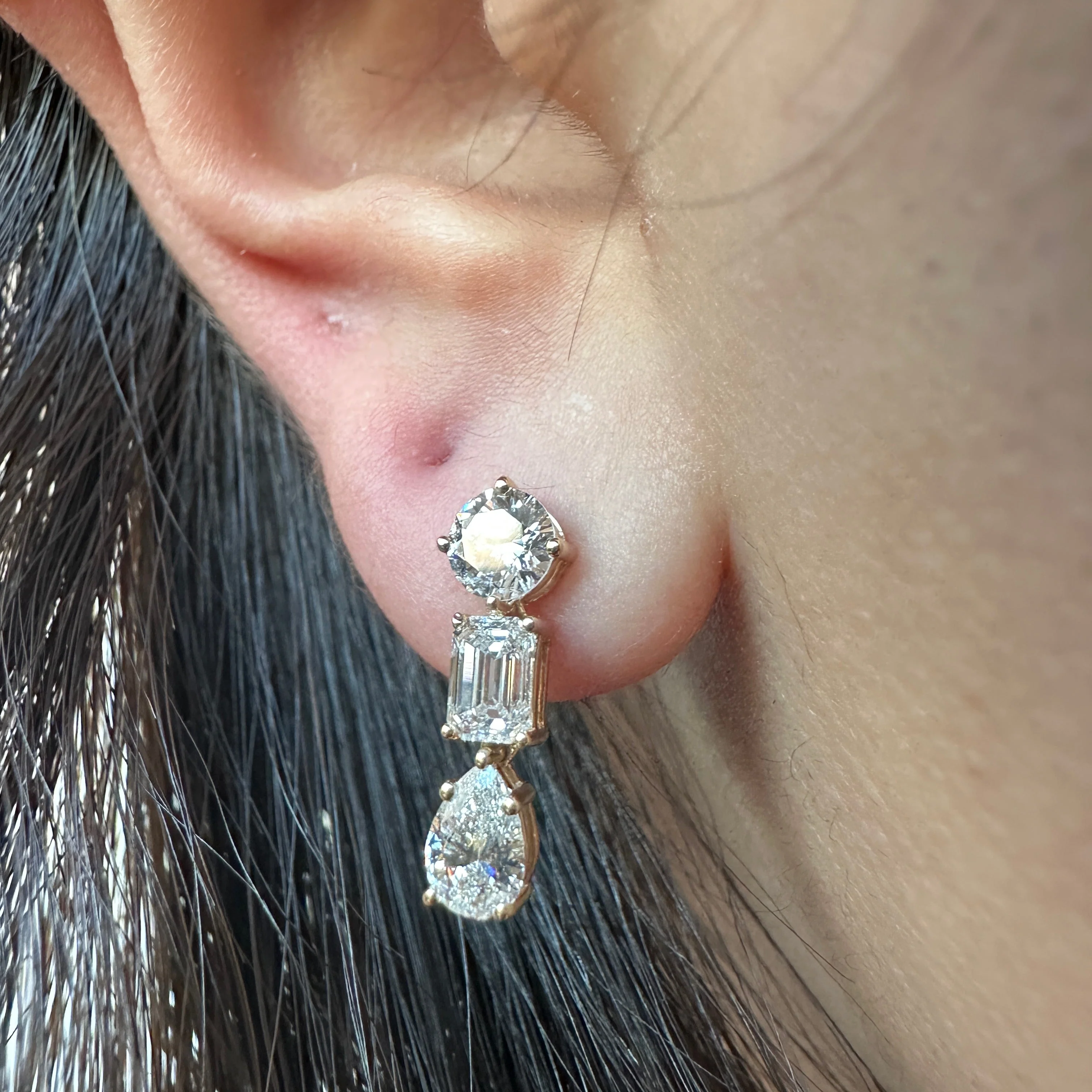 Cascade Lab-Grown Diamond Drop Earrings - Image 3