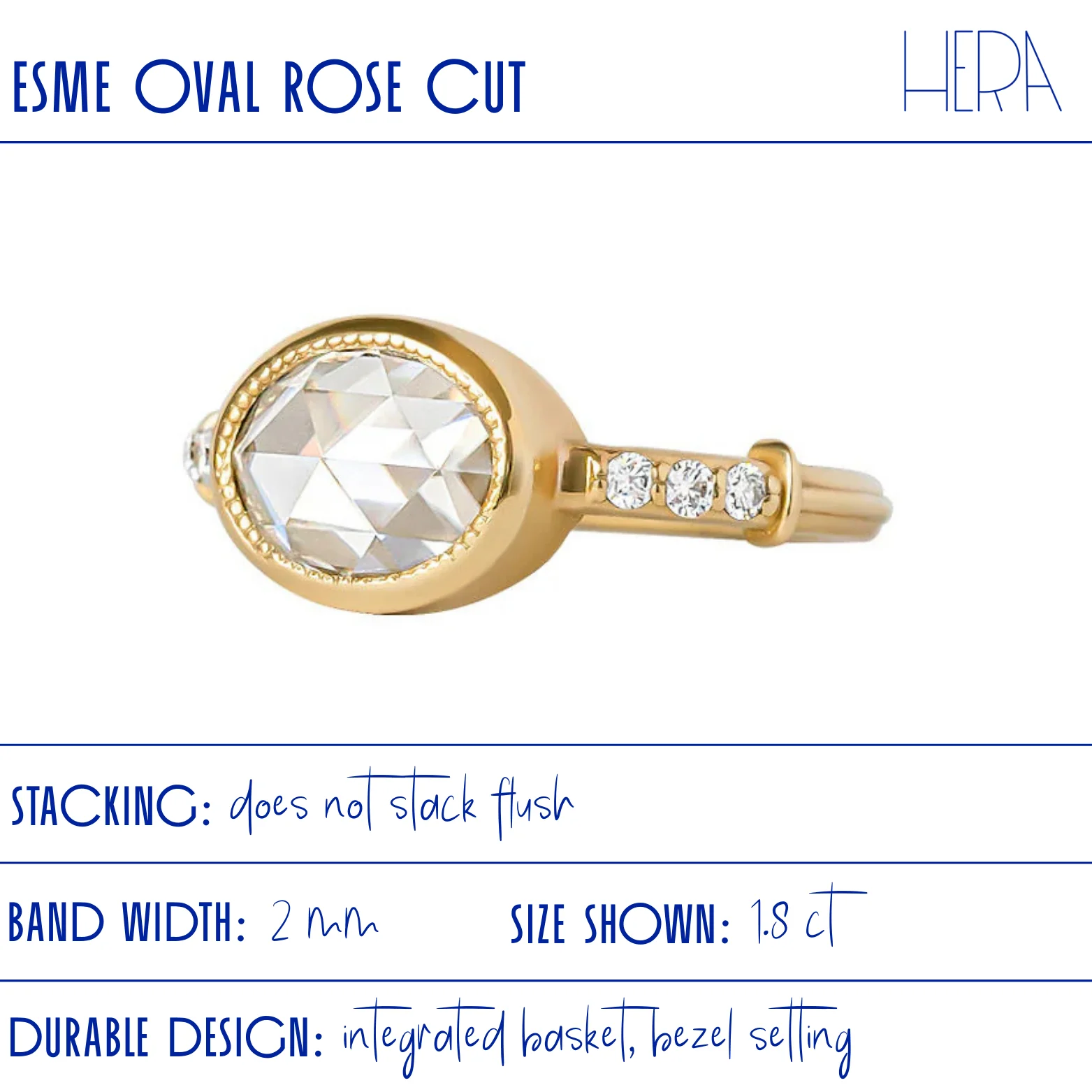 Esme Oval Rose Cut - Image 5