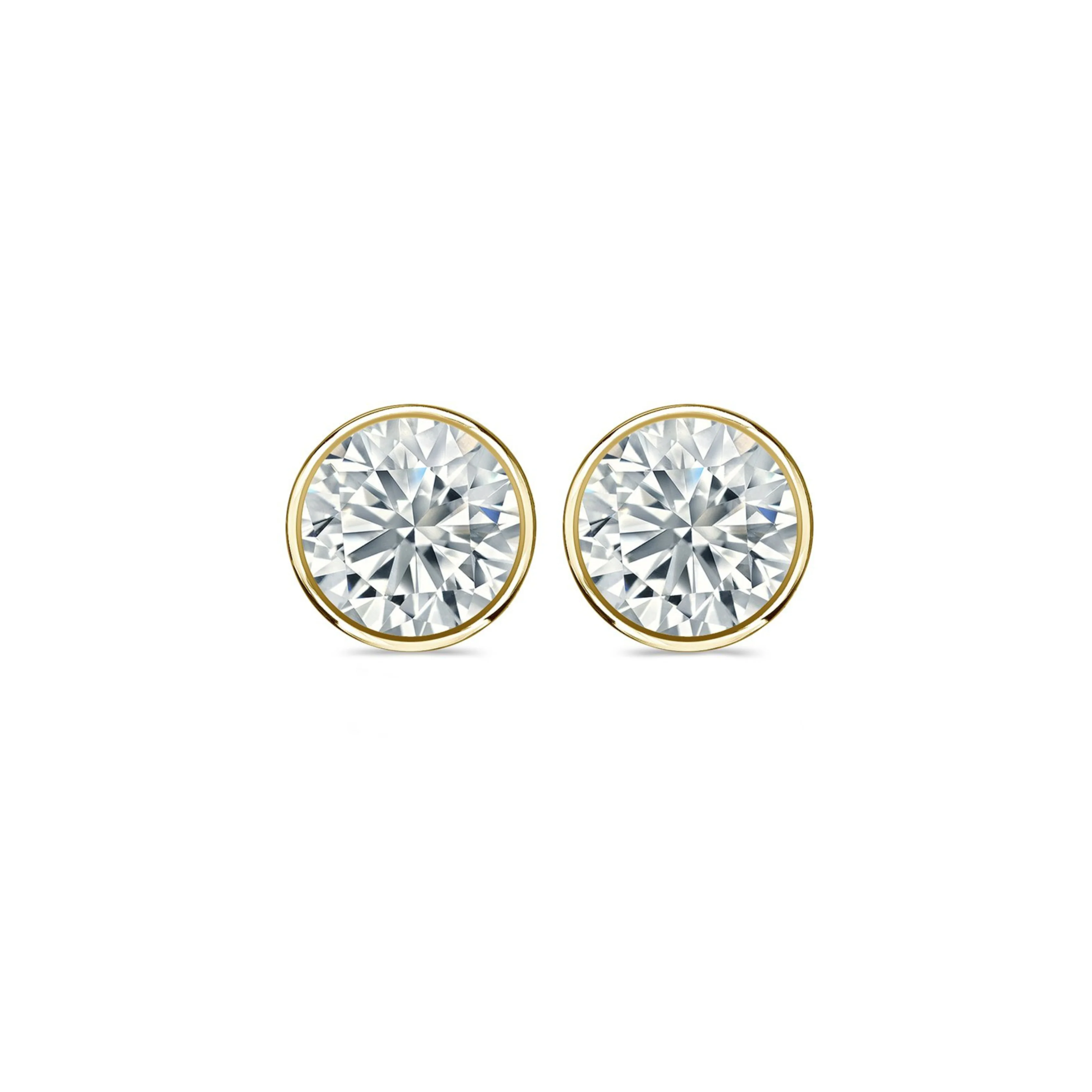 Lab-Grown Diamond Bezel Studs - Image 3