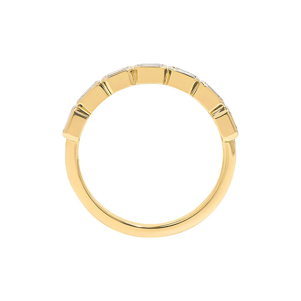 Oslo Emerald Cut Half Eternity Band - Image 5