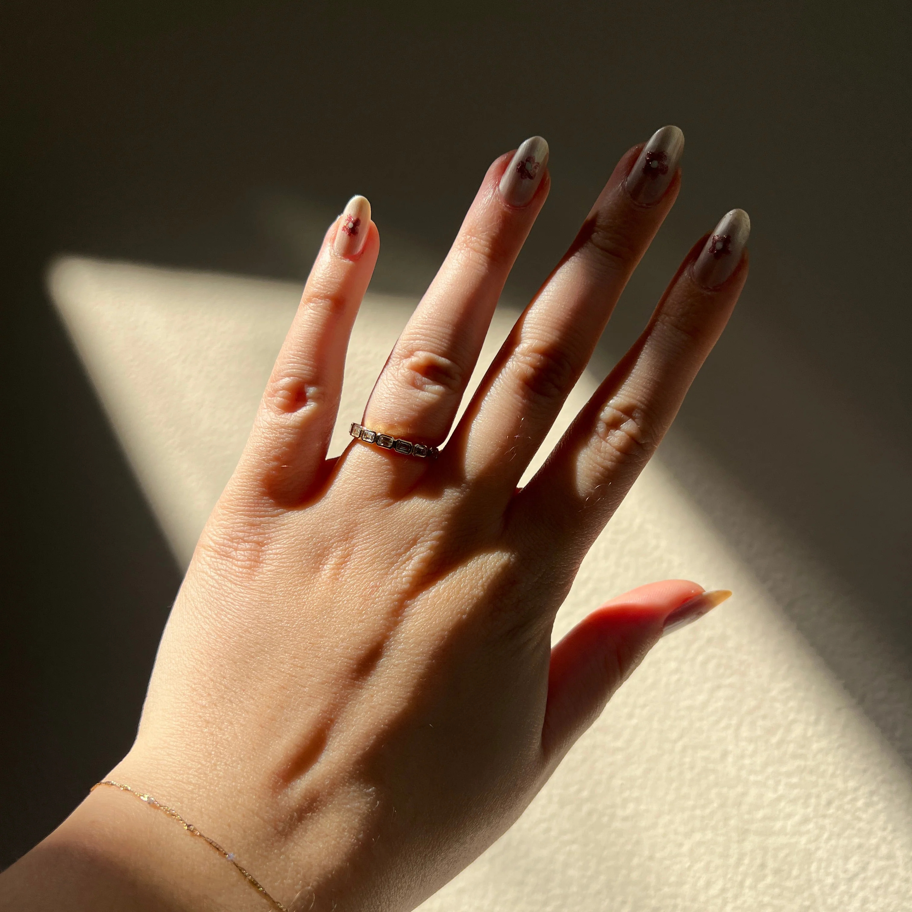 Oslo Emerald Cut Half Eternity Band - Image 6
