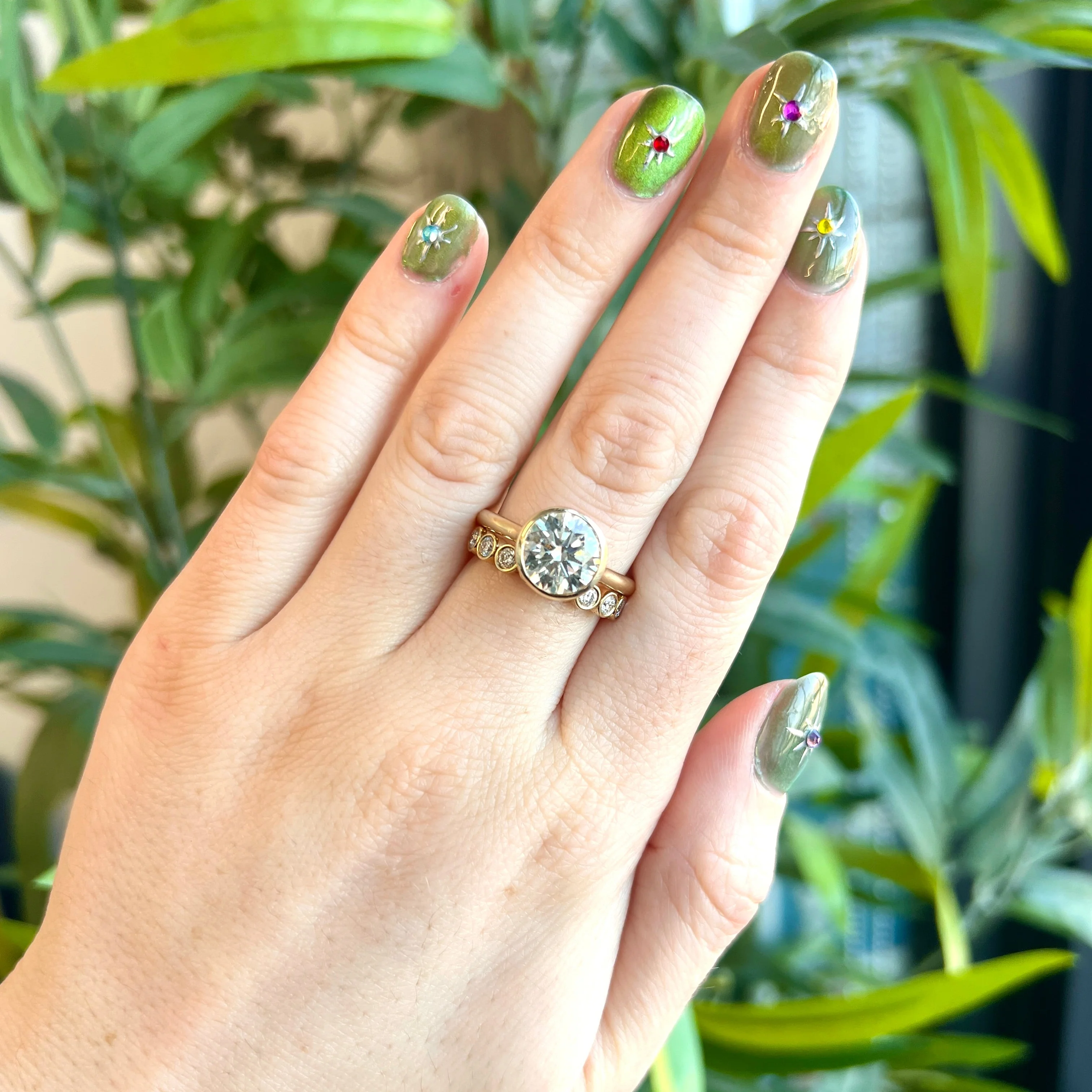 Oslo Round Half Eternity Band - Image 7